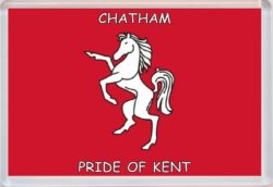 Chatham - Pride of Kent County Flag - Jumbo Fridge Magnet Souvenir Gift Present