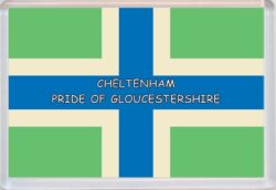 Cheltenham - Pride of Gloucestershire County Flag - Jumbo Fridge Magnet Souvenir Gift Present