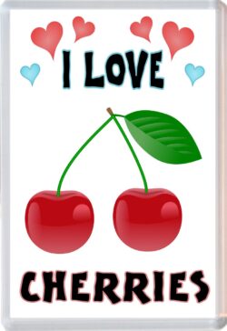 I Love Cherries - Jumbo Fridge Magnet Souvenir Gift Present