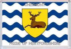 Cheshunt - Pride of Hertfordshire County Flag - Jumbo Fridge Magnet Souvenir Gift Present