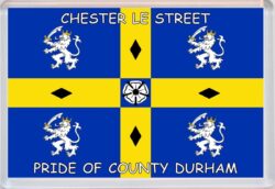 Chester-le-Street - Pride of County Durham Flag - Jumbo Fridge Magnet Souvenir Gift Present