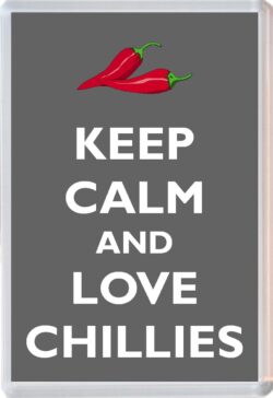 Keep Calm and Love Chillies - Jumbo Fridge Magnet Souvenir Gift Present