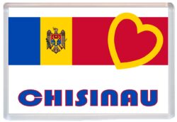 Chisinau - Love Moldova/Moldovan Towns & Cities Flag - Jumbo Fridge Magnet Souvenir Gift Present