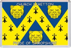 Church Stretton - Pride of Shropshire County Flag - Jumbo Fridge Magnet Souvenir Gift