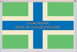 Churchdown - Pride of Gloucestershire County Flag - Jumbo Fridge Magnet Souvenir Gift Present
