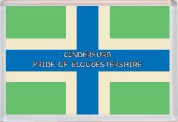 Cinderford - Pride of Gloucestershire County Flag - Jumbo Fridge Magnet Souvenir Gift Present