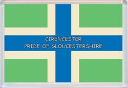Cirencester - Pride of Gloucestershire County Flag - Jumbo Fridge Magnet Souvenir Gift Present
