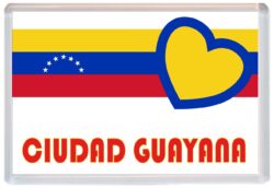 Ciudad Guayana - Love Venezuela Towns & Cities Flag - Jumbo Fridge Magnet Souvenir Gift Present