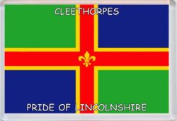Cleethorpes - Pride of Lincolnshire County Flag - Jumbo Fridge Magnet Souvenir Gift Present