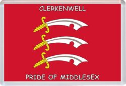 Clerkenwell - Pride of Middlesex County Flag - Jumbo Fridge Magnet Souvenir Gift