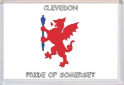 Clevedon - Pride of Somerset County Flag - Jumbo Fridge Magnet Souvenir Gift