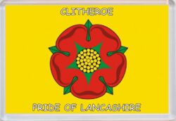 Clitheroe - Pride of Lancashire County Flag - Jumbo Fridge Magnet Souvenir Gift Present
