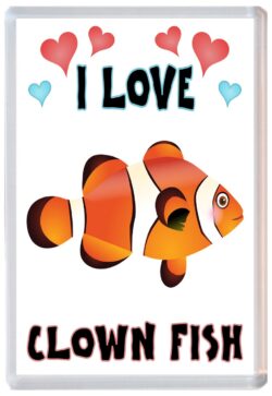 I Love Clown Fish - Jumbo Fridge Magnet Souvenir Gift Present
