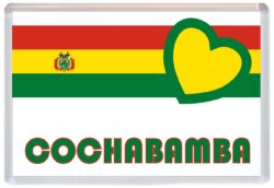 Cochabamba - Love Bolivia/Bolivian Towns & Cities Flag - Jumbo Fridge Magnet Souvenir Gift Present