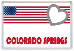 Colorado Springs - Love USA/United States of America Towns & Cities Flag - Jumbo Fridge Magnet Souvenir Gift