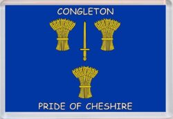 Congleton - Pride of Cheshire County Flag - Jumbo Fridge Magnet Souvenir Gift Present