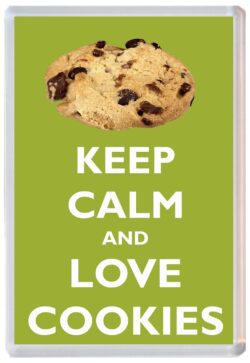 Keep Calm and Love Cookies - Jumbo Fridge Magnet Souvenir Gift Present
