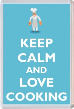 Keep Calm and Love Cooking - Jumbo Fridge Magnet Souvenir Gift Present