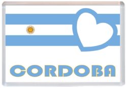 Cordoba - Love Argentina/Argentine Towns & Cities Flag - Jumbo Fridge Magnet Souvenir Gift Present