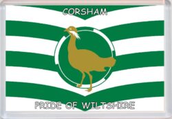 Corsham - Pride of Wiltshire County Flag - Jumbo Fridge Magnet Souvenir Gift Present