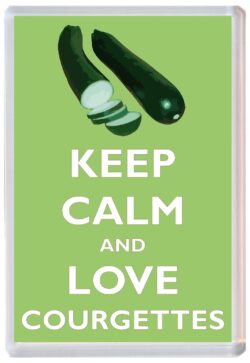 Keep Calm and Love Courgettes- Jumbo Fridge Magnet Souvenir Gift Present