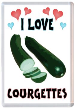 I Love Courgettes - Jumbo Fridge Magnet Souvenir Gift Present