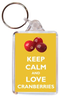 Keep Calm and Love Cranberries - Double Sided Large Keyring Key Ring Fob Chain Name Tag Gift Present Souvenir