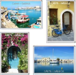 Crete - Greece - 4 PACK - Jumbo Fridge Magnet Souvenir Gift Present