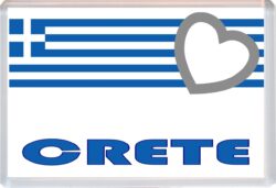 Crete - Love Greece/Greek Towns & Cities Flag - Jumbo Fridge Magnet Souvenir Gift Present