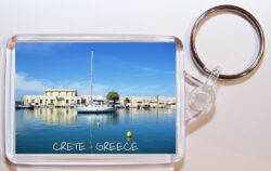 Crete - Greece ? Double Sided Large Keyring Key Fob Chain Ring Gift Present Souvenir