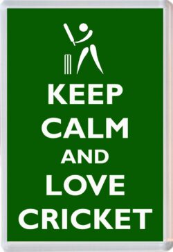 Keep Calm and Love Cricket - Jumbo Fridge Magnet Souvenir Gift Present