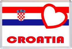 Croatia - Love Croatia/Croatian Towns & Cities Flag - Jumbo Fridge Magnet Souvenir Gift Present