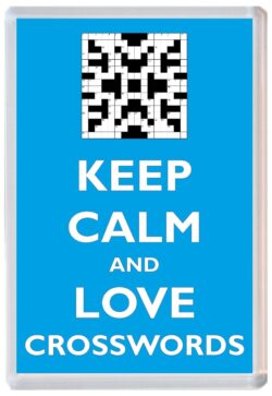 Keep Calm and Love Crosswords - Jumbo Fridge Magnet Souvenir Gift Present
