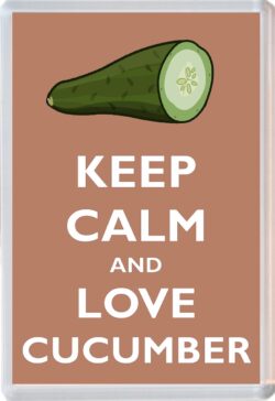Keep Calm and Love Cucumbers - Jumbo Fridge Magnet Souvenir Gift Present