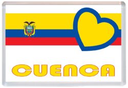 Cuenca - Love Ecuador Towns & Cities Flag - Jumbo Fridge Magnet Souvenir Gift Present