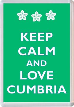 Keep Calm and Love Cumbria - Jumbo Fridge Magnet Souvenir Gift Present
