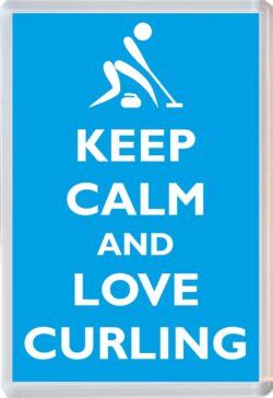 Keep Calm and Love Curling - Jumbo Fridge Magnet Souvenir Gift Present