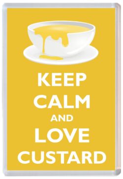 Keep Calm and Love Custard - Jumbo Fridge Magnet Souvenir Gift Present