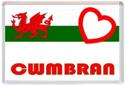 Cwmbran - Love Wales/Welsh Towns & Cities Flag - Jumbo Fridge Magnet Souvenir Gift Present
