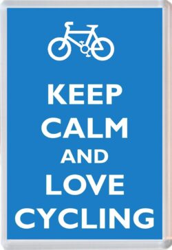 Keep Calm and Love Cycling - Jumbo Fridge Magnet Souvenir Gift Present
