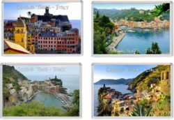 Cinque Terre - Italy - 4 PACK - Jumbo Fridge Magnet Souvenir Gift Present