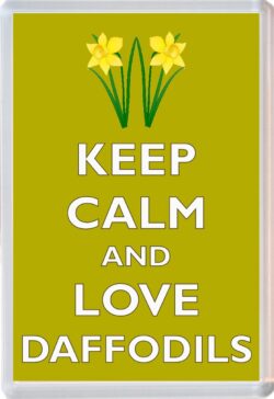Keep Calm and Love Daffodils - Jumbo Fridge Magnet Souvenir Gift Present