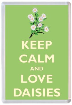 Keep Calm and Love Daisies - Jumbo Fridge Magnet Souvenir Gift Present