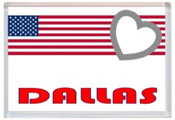 Dallas - Love USA/United States of America Towns & Cities Flag - Jumbo Fridge Magnet Souvenir Gift