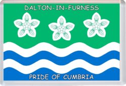 Dalton-in-Furness - Pride of Cumbria County Flag - Jumbo Fridge Magnet Souvenir Gift Present