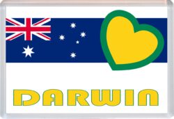 Darwin - Love Australia/Australian Towns & Cities Flag - Jumbo Fridge Magnet Souvenir Gift Present