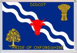 Didcot - Pride of Oxfordshire County Flag - Jumbo Fridge Magnet Souvenir Gift