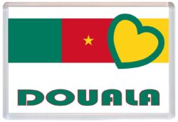 Douala - Love Cameroon Towns & Cities Flag - Jumbo Fridge Magnet Souvenir Gift