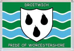 Droitwich - Pride of Worcestershire County Flag - Jumbo Fridge Magnet Souvenir Gift Present