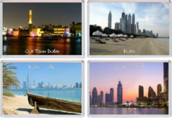 Dubai - UAE - 4 PACK - Jumbo Fridge Magnet Souvenir Gift Present